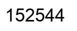 Number 152544 black image