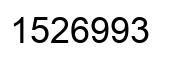 Number 1526993 black image