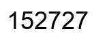 Number 152727 black image
