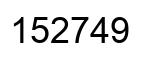 Number 152749 black image