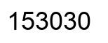 Número 153030 imagen negro