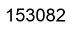 Number 153082 black image