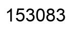 Número 153083 imagen negro