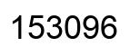 Number 153096 black image