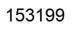 Number 153199 black image