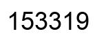 Number 153319 black image
