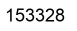 Number 153328 black image