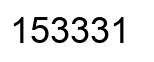 Número 153331 imagen negro
