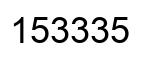 Número 153335 imagen negro