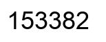 Number 153382 black image