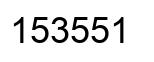 Number 153551 black image