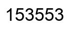 Number 153553 black image