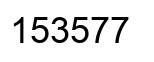 Number 153577 black image