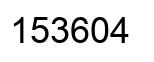Number 153604 black image