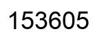 Number 153605 black image