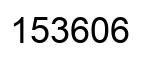 Number 153606 black image