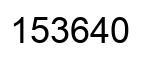 Number 153640 black image