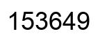 Number 153649 black image