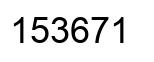 Número 153671 imagen negro