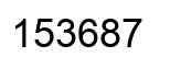 Number 153687 black image