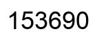 Number 153690 black image