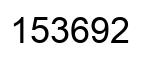 Number 153692 black image