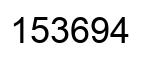 Number 153694 black image