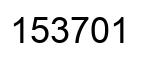 Number 153701 black image