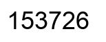 Number 153726 black image