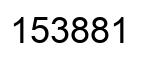 Number 153881 black image