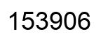 Number 153906 black image