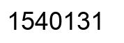 Number 1540131 black image