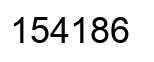 Number 154186 black image