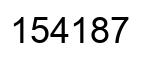 Number 154187 black image