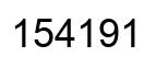 Number 154191 black image