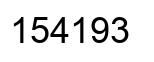 Number 154193 black image