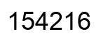 Número 154216 imagen negro