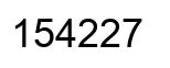 Number 154227 black image