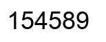 Number 154589 black image