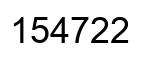 Number 154722 black image