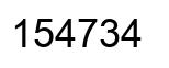 Number 154734 black image