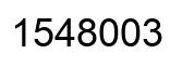 Number 1548003 black image
