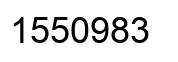 Number 1550983 black image