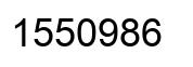 Number 1550986 black image
