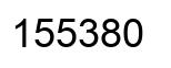 Number 155380 black image