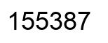 Number 155387 black image