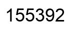 Number 155392 black image