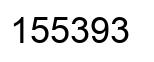 Number 155393 black image