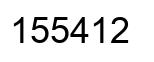 Number 155412 black image