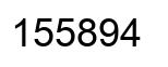 Number 155894 black image